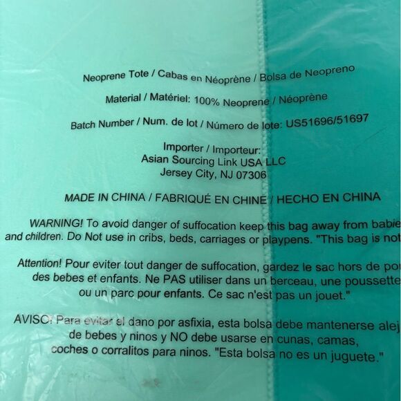 NWT Tupperware Green Neoprene Tote Bag - Picture 6 of 9